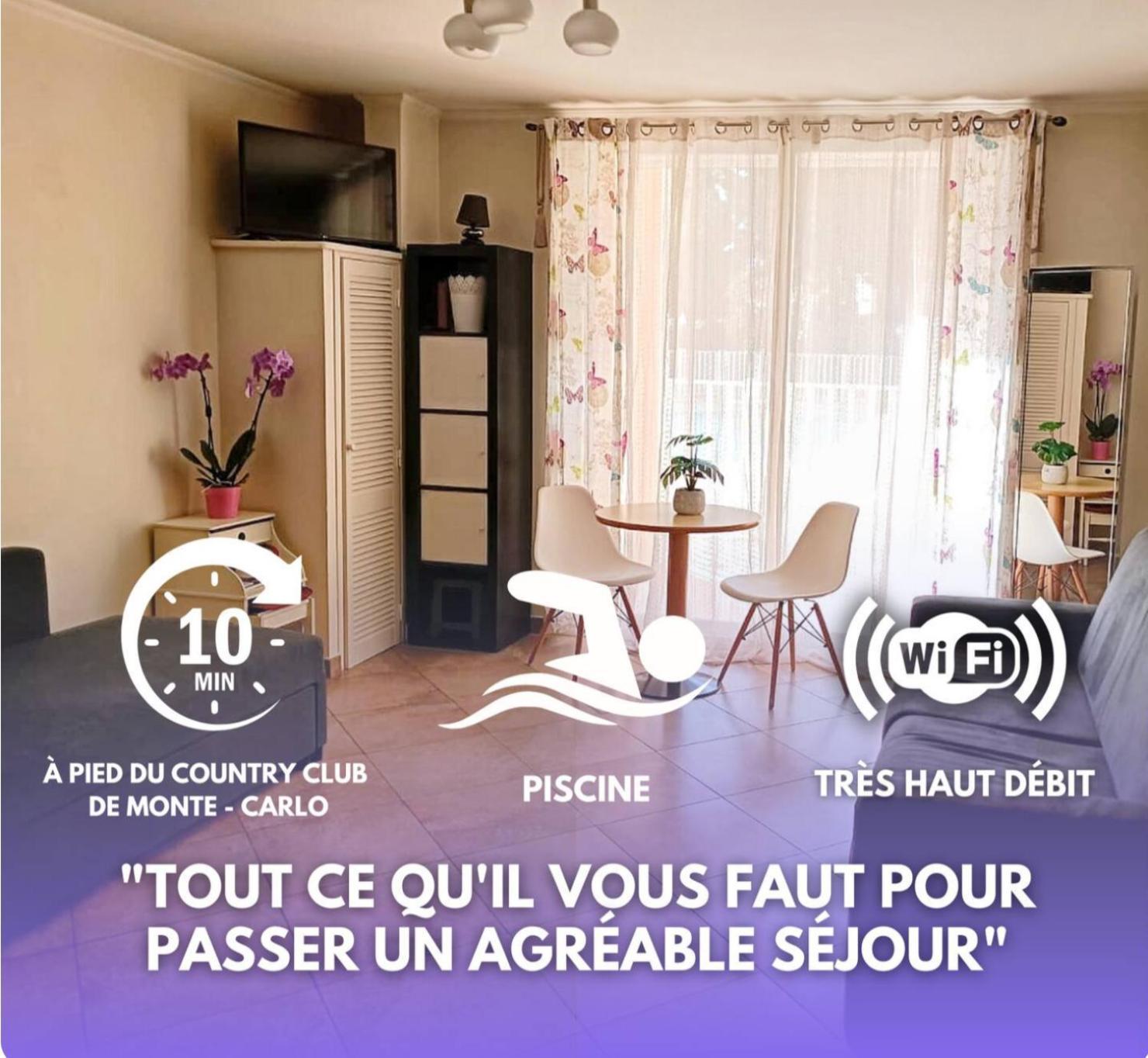 Direct Monaco Studio Devant Piscine Beausoleil Eksteriør bilde